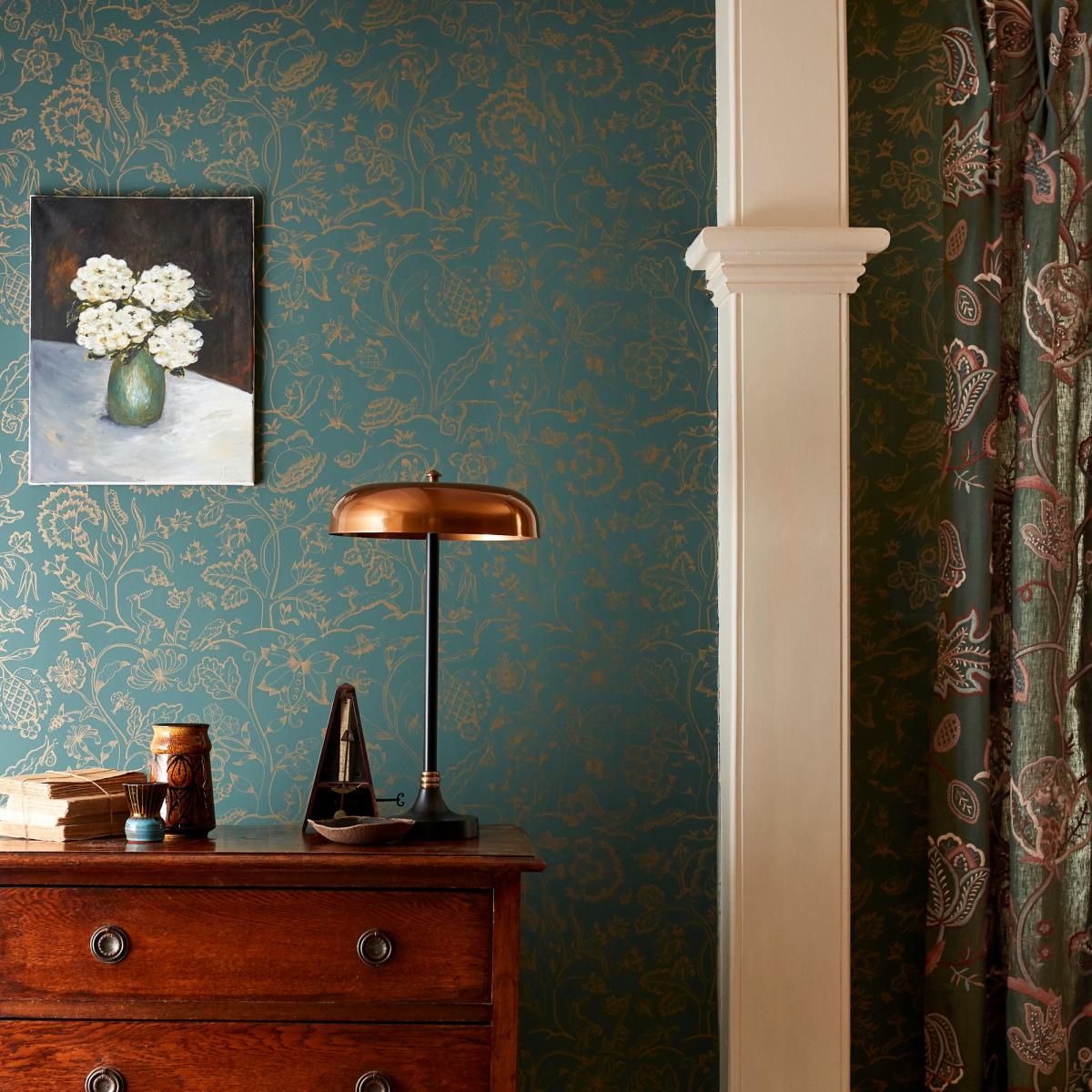 Middlemore Wallpaper 216695 by Morris & Co in Moss Gold Roll – image 2