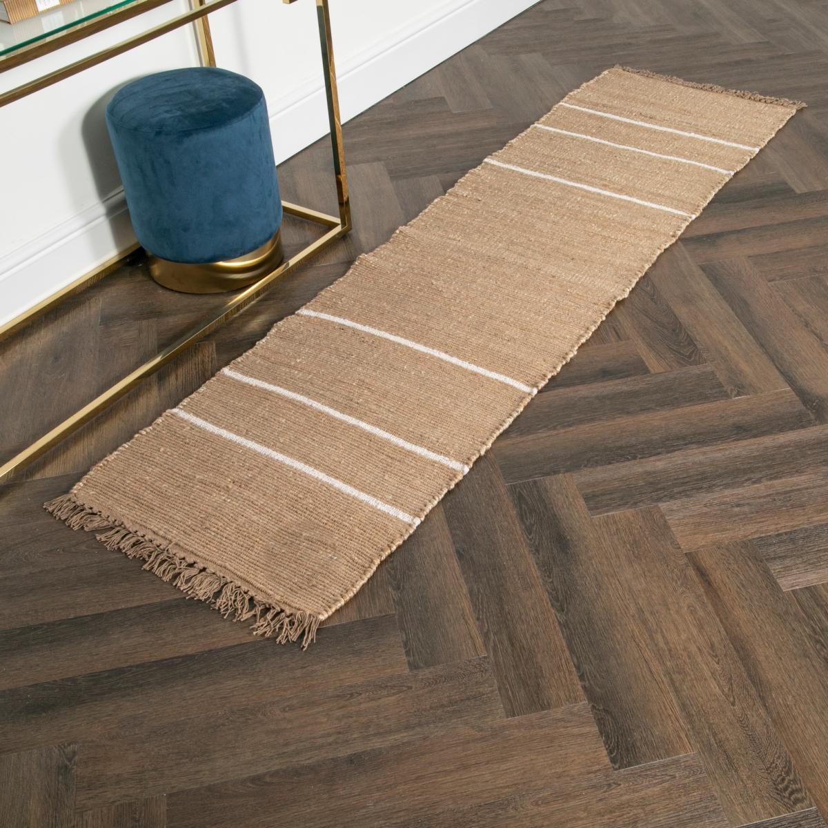 Aruba Stripe Jute Runner Rug in Natural60x230cm – image 1