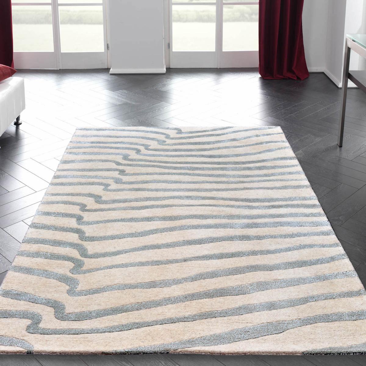 Impression Rugs 705 in Cream and Grey – image 1