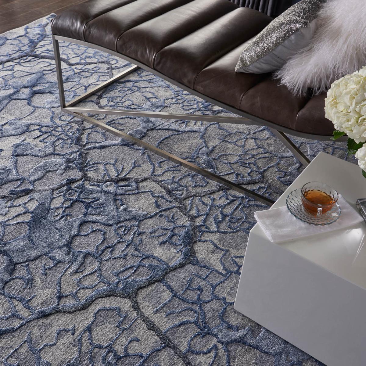 Divine Rugs DIV02 in Misty blue by Nourison168x226cm – image 4