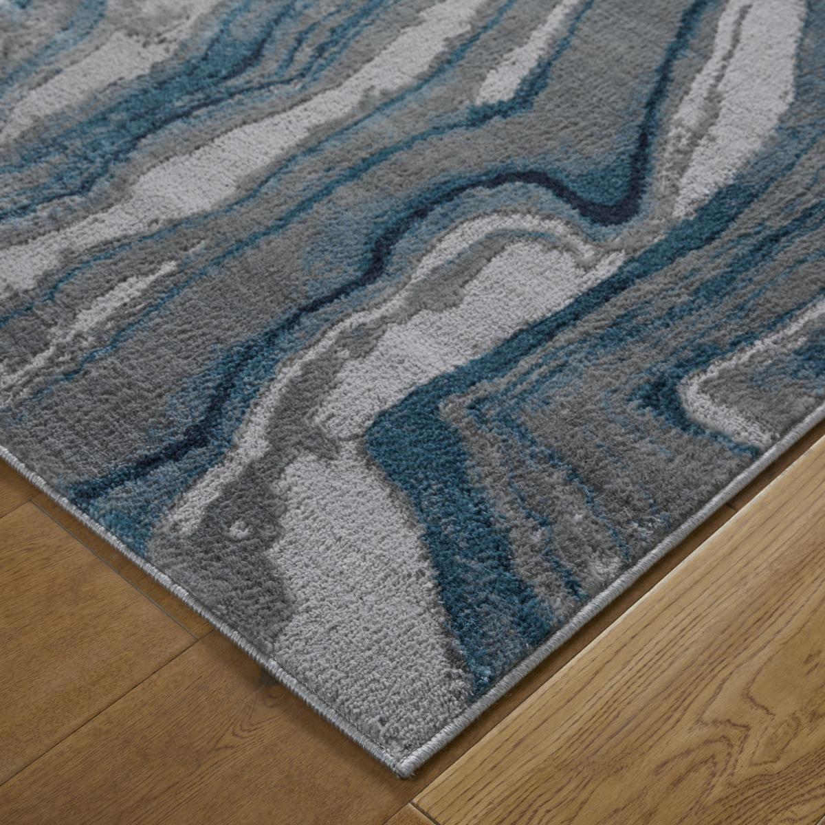 Zoe 2063 L Rugs in Marble Blue Grey 80x150cm – image 2
