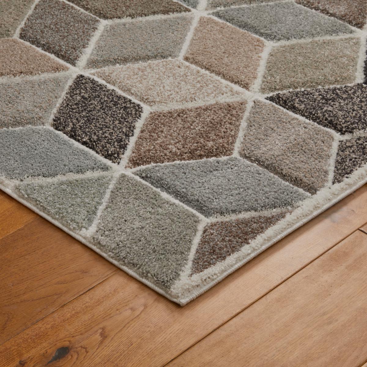 Gio 22001J Geometric Carved Cube Rug in Multi160x230cm – image 2