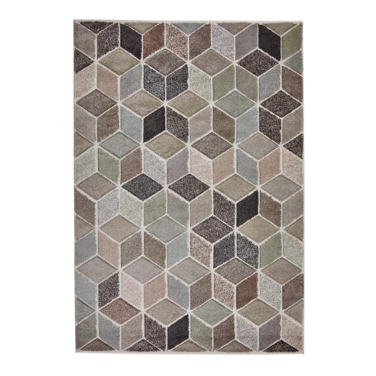 Gio 22001J Geometric Carved Cube Rug in Multi160x230cm – image 5