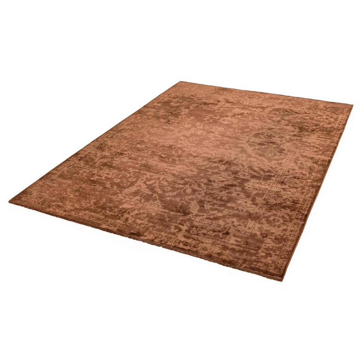 Zehraya Abstract Persian Distressed Rugs in ZE05 Rust Orange – image 2