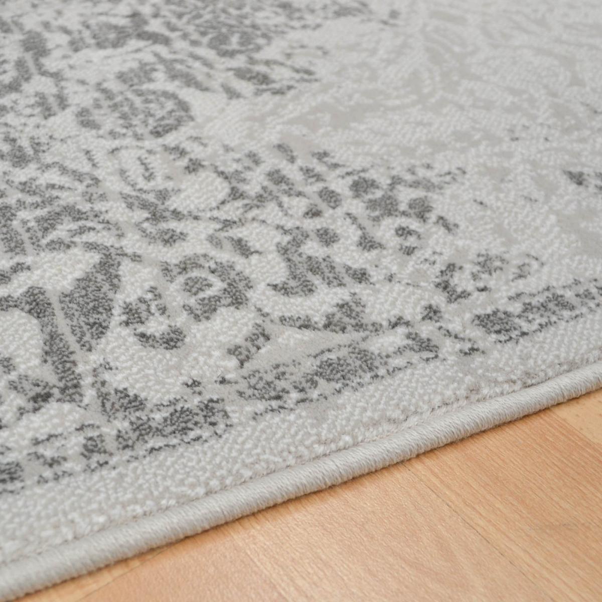 Victoriana Traditional Distressed Rugs in Silver Grey 200x290cm – image 3