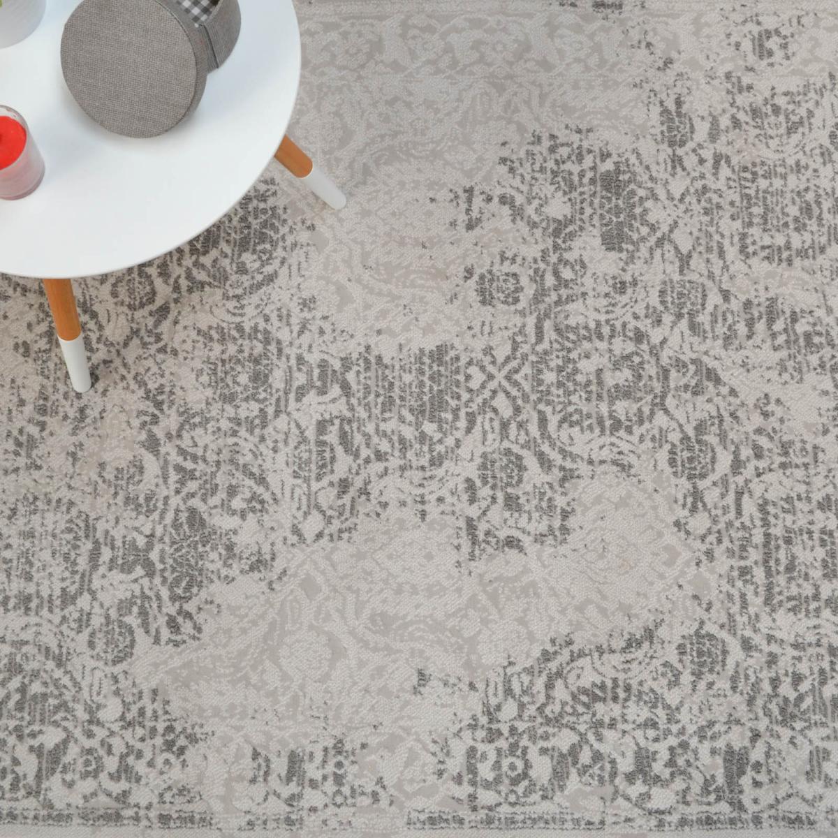 Victoriana Traditional Distressed Rugs in Silver Grey 200x290cm – image 4