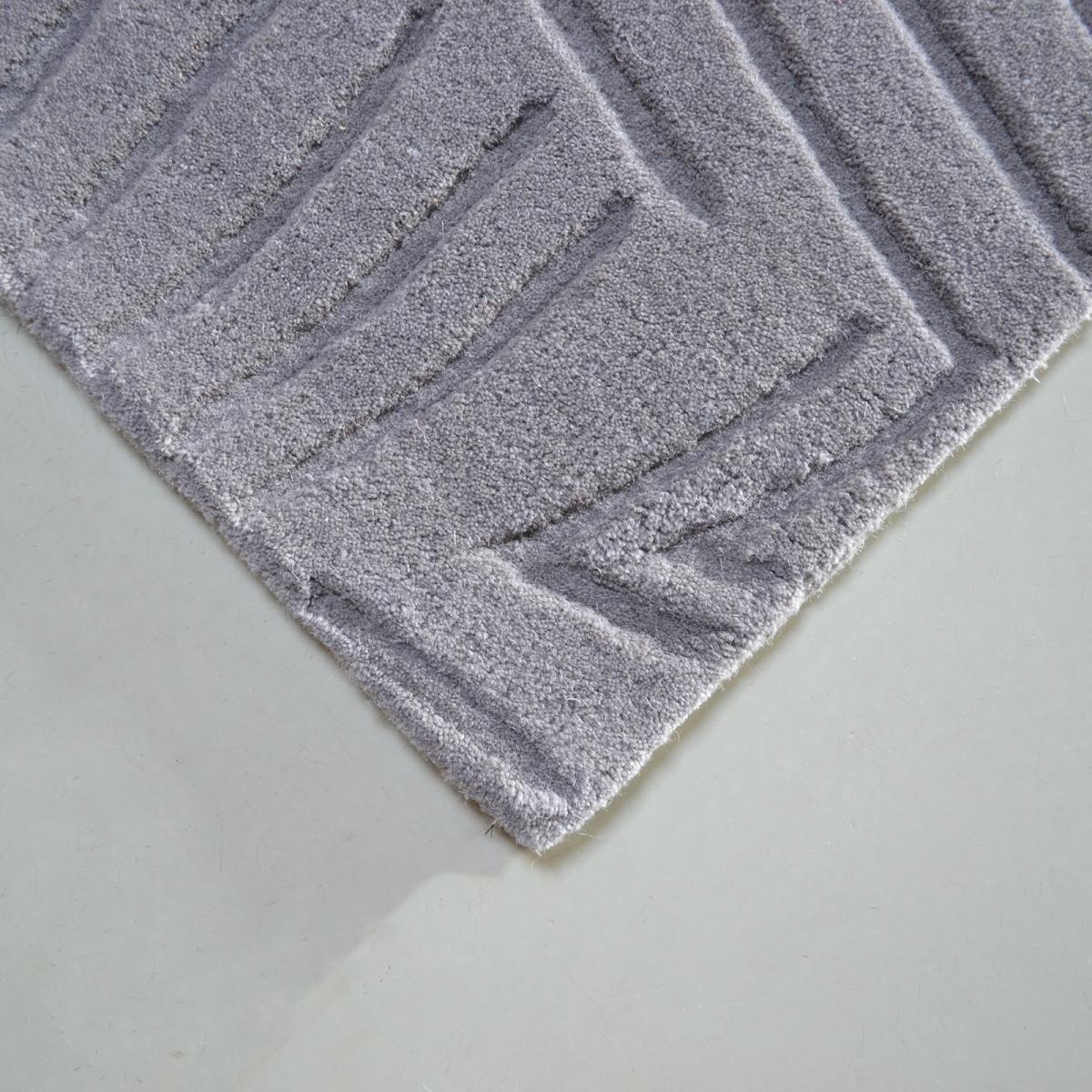 Folia Carved Wool Rugs 38305 by Wedgwood in Grey 170x240cm – image 3