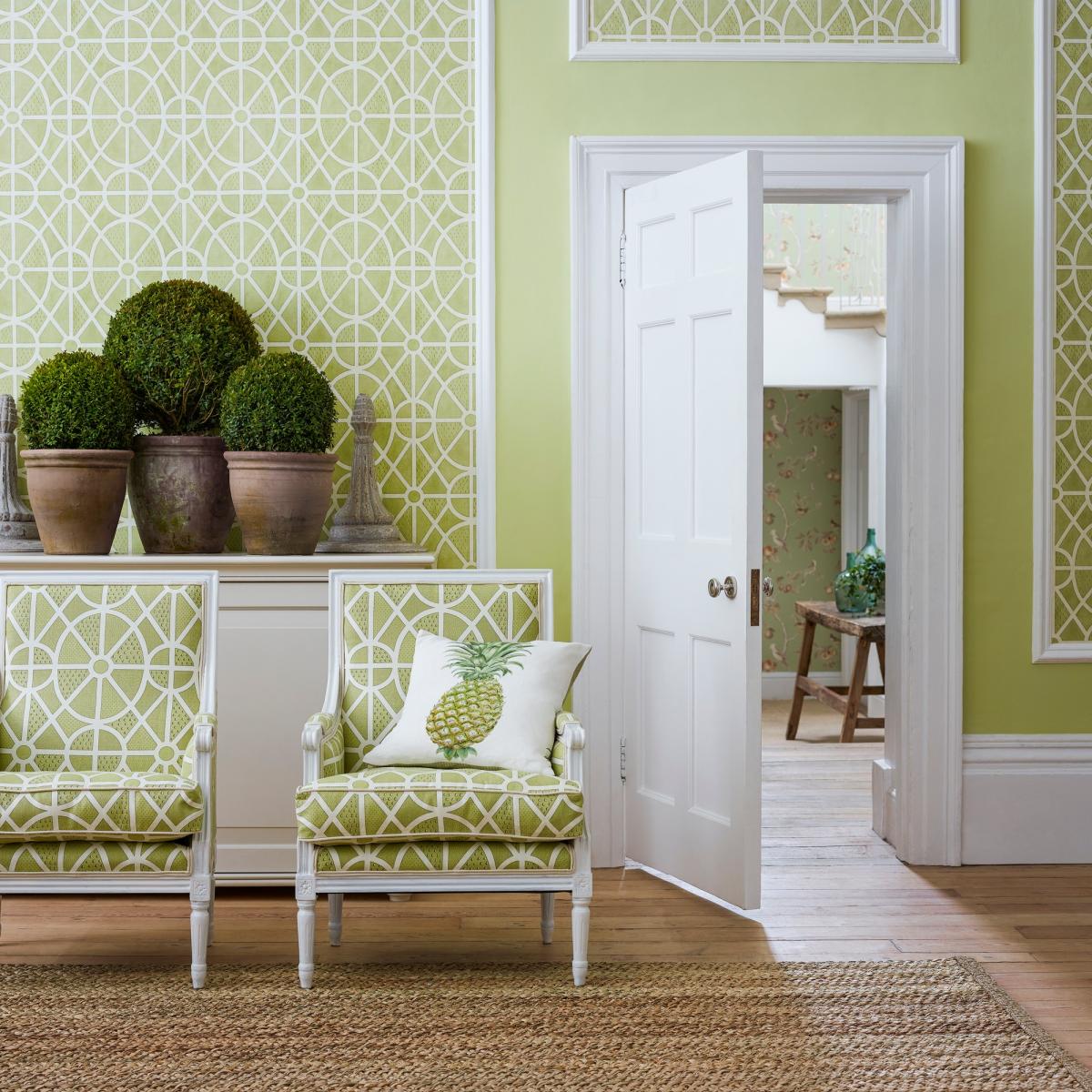 Garden Plan Wallpaper 216315 by Sanderson in Garden Green Roll – image 2