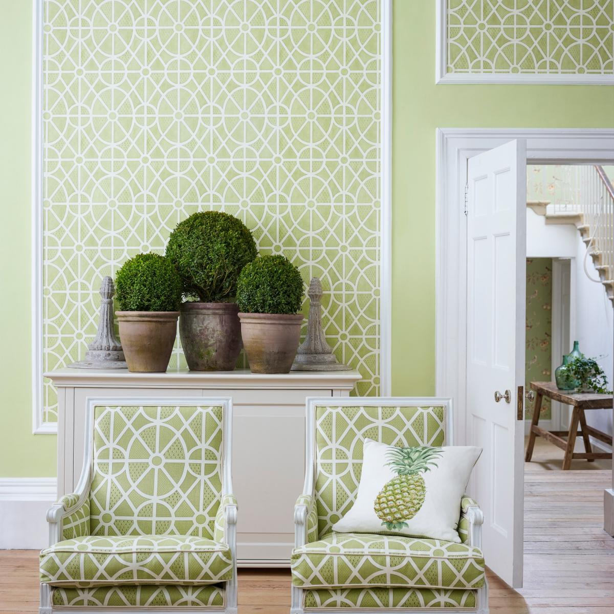 Garden Plan Wallpaper 216315 by Sanderson in Garden Green Roll – image 1