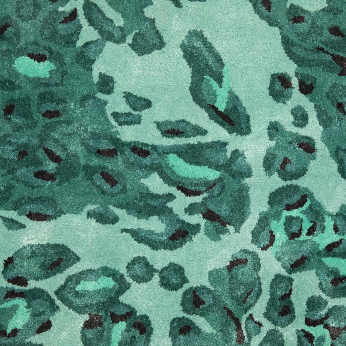 Leopard Love Wool Rugs By Designer Matthew Williamson in Green – image 2
