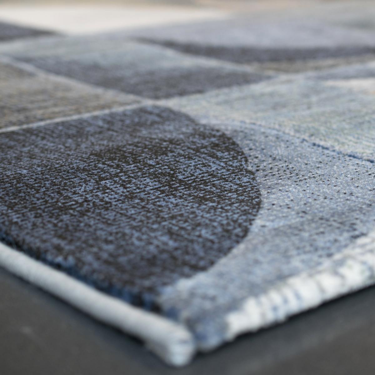 Galleria Modern Geometric Carved rugs 63650 6656 in Blue 80x150cm – image 3