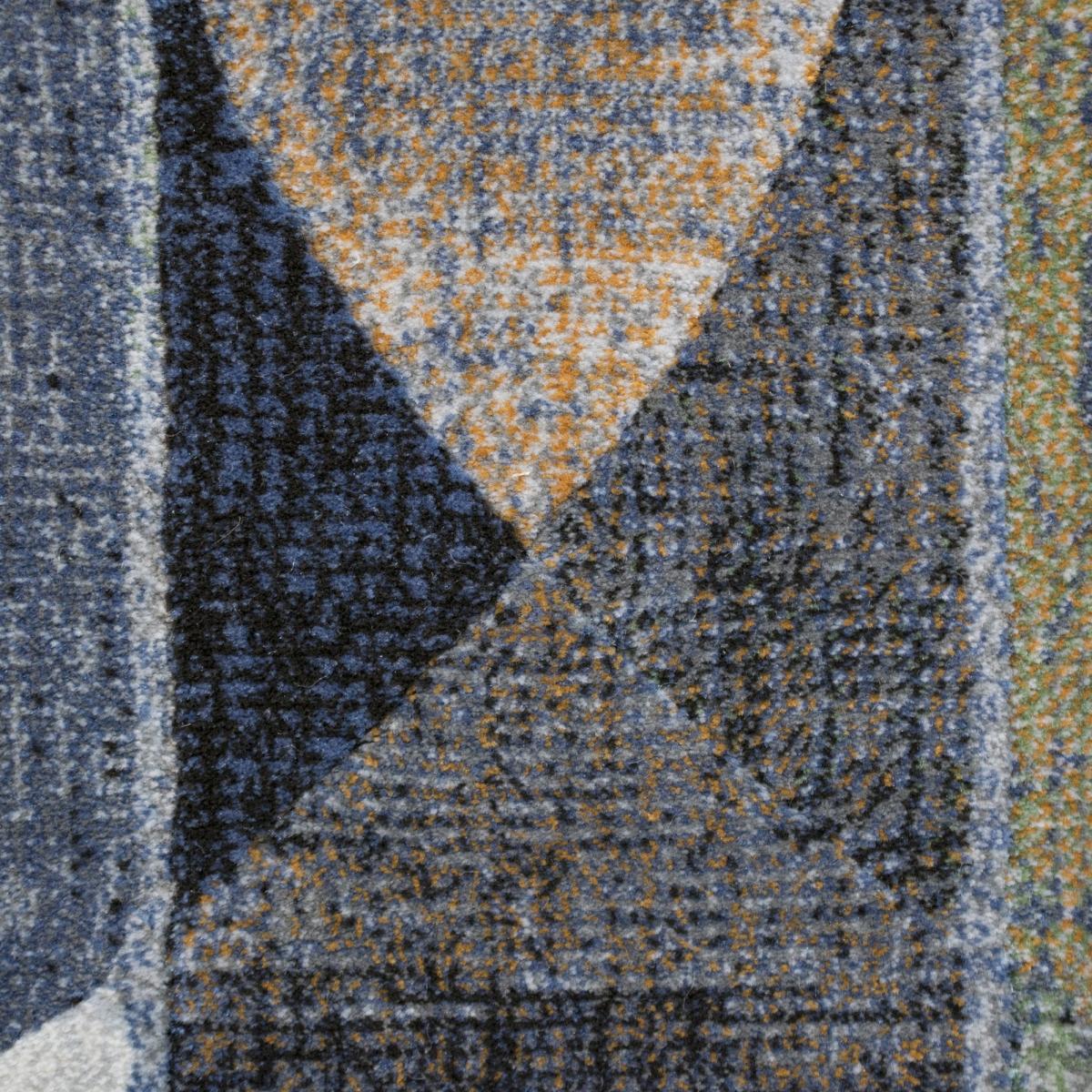 Galleria Modern Geometric Carved rugs 63650 6656 in Blue 80x150cm – image 5