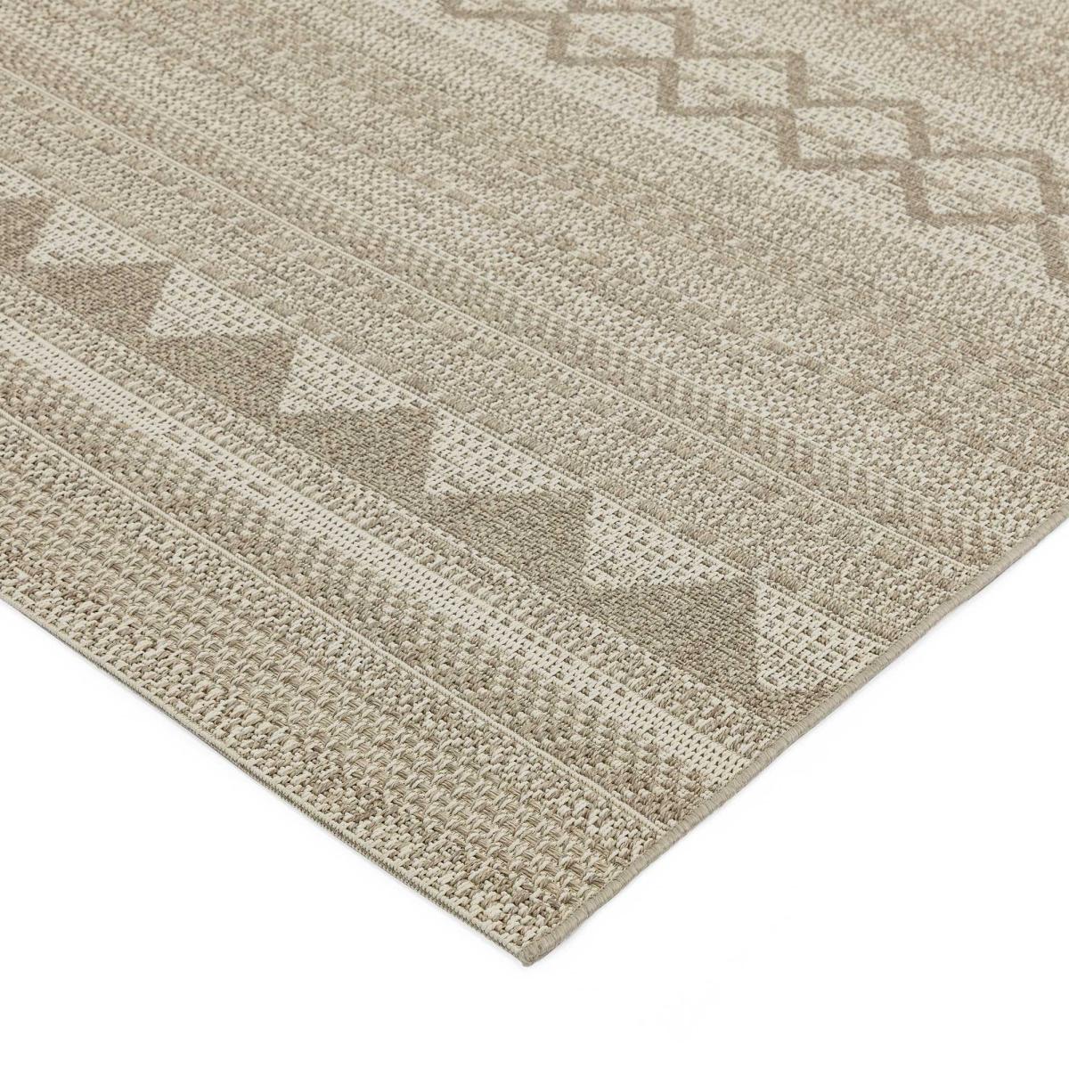 Varanda Diamond Geometric Indoor Outdoor Rugs in VA02 Beige240x340cm – image 2