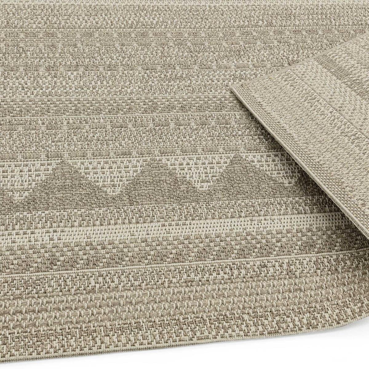 Varanda Diamond Geometric Indoor Outdoor Rugs in VA02 Beige240x340cm – image 3