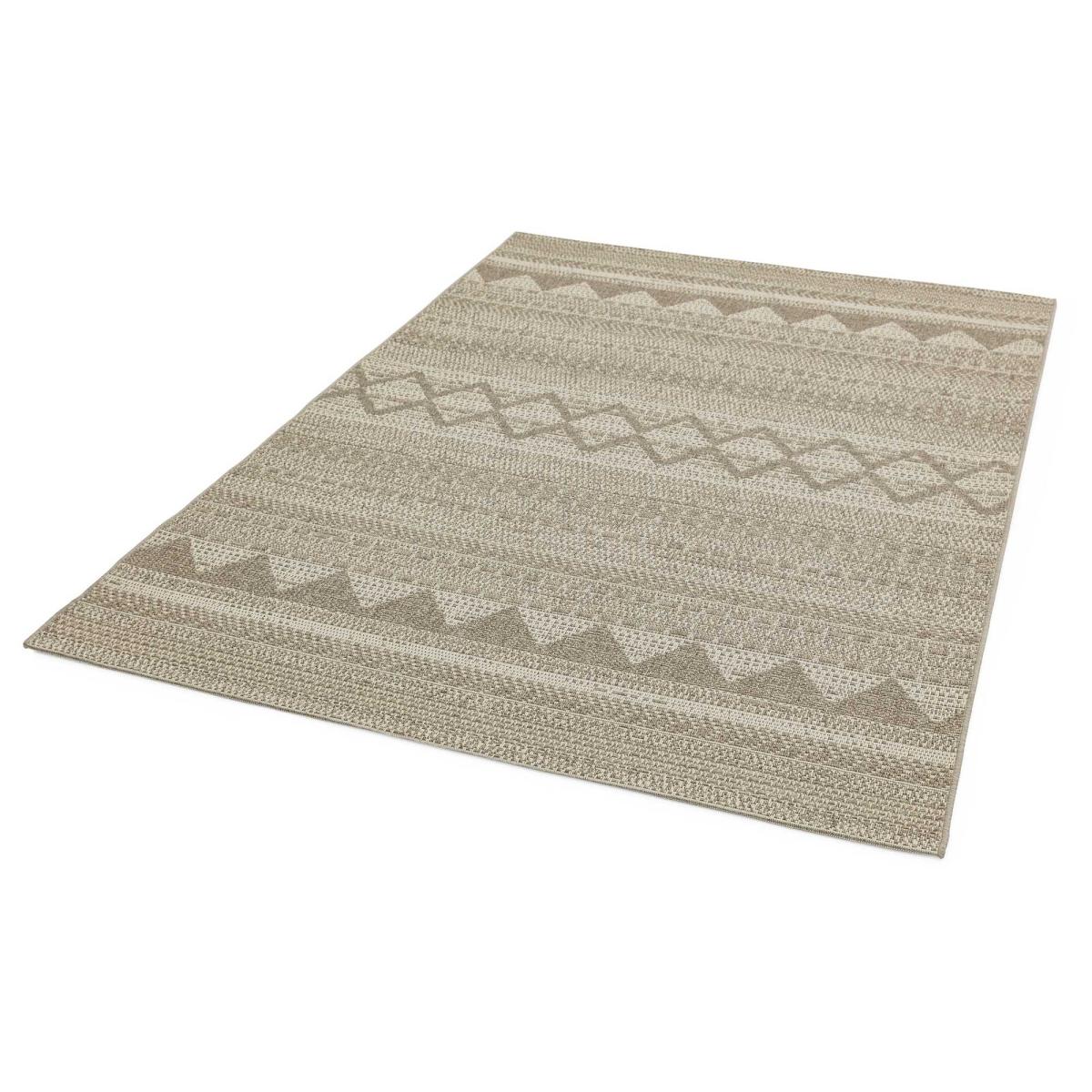 Varanda Diamond Geometric Indoor Outdoor Rugs in VA02 Beige240x340cm – image 4
