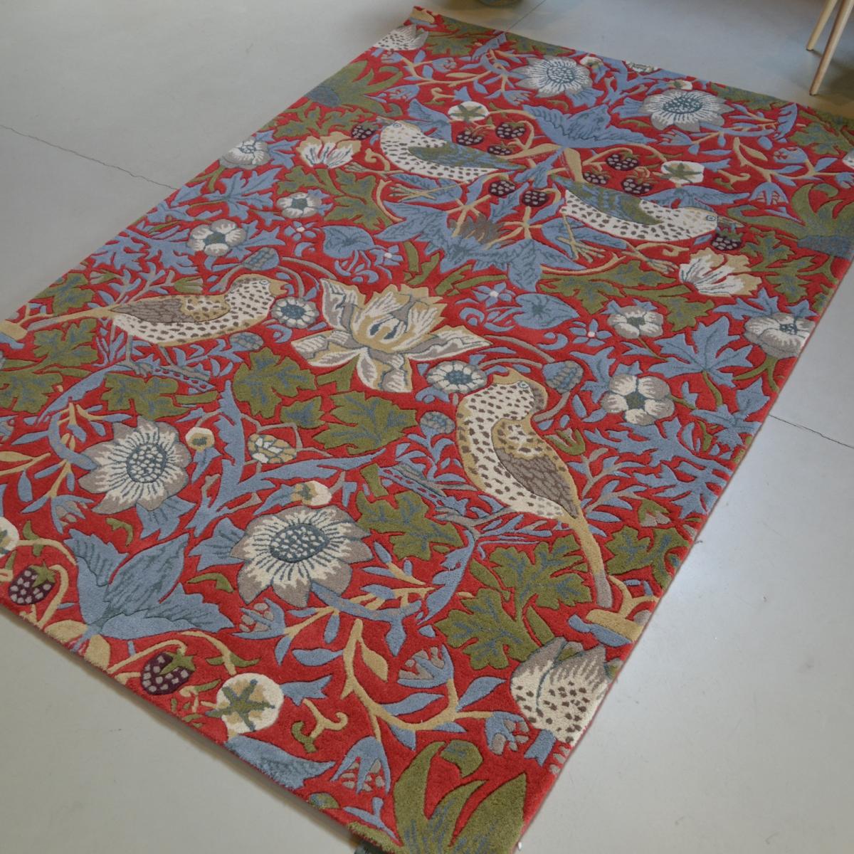 Strawberry Thief Rugs 027700 Crimson by William Morris – image 2