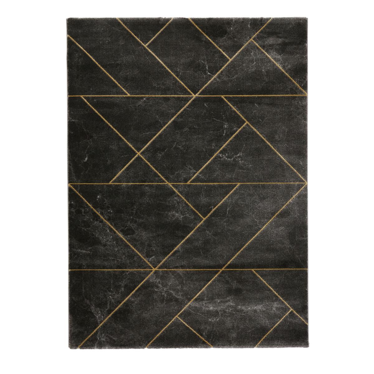 Craft 23486 Geometric Rugs in Dark Grey Gold 120x170cm – image 5