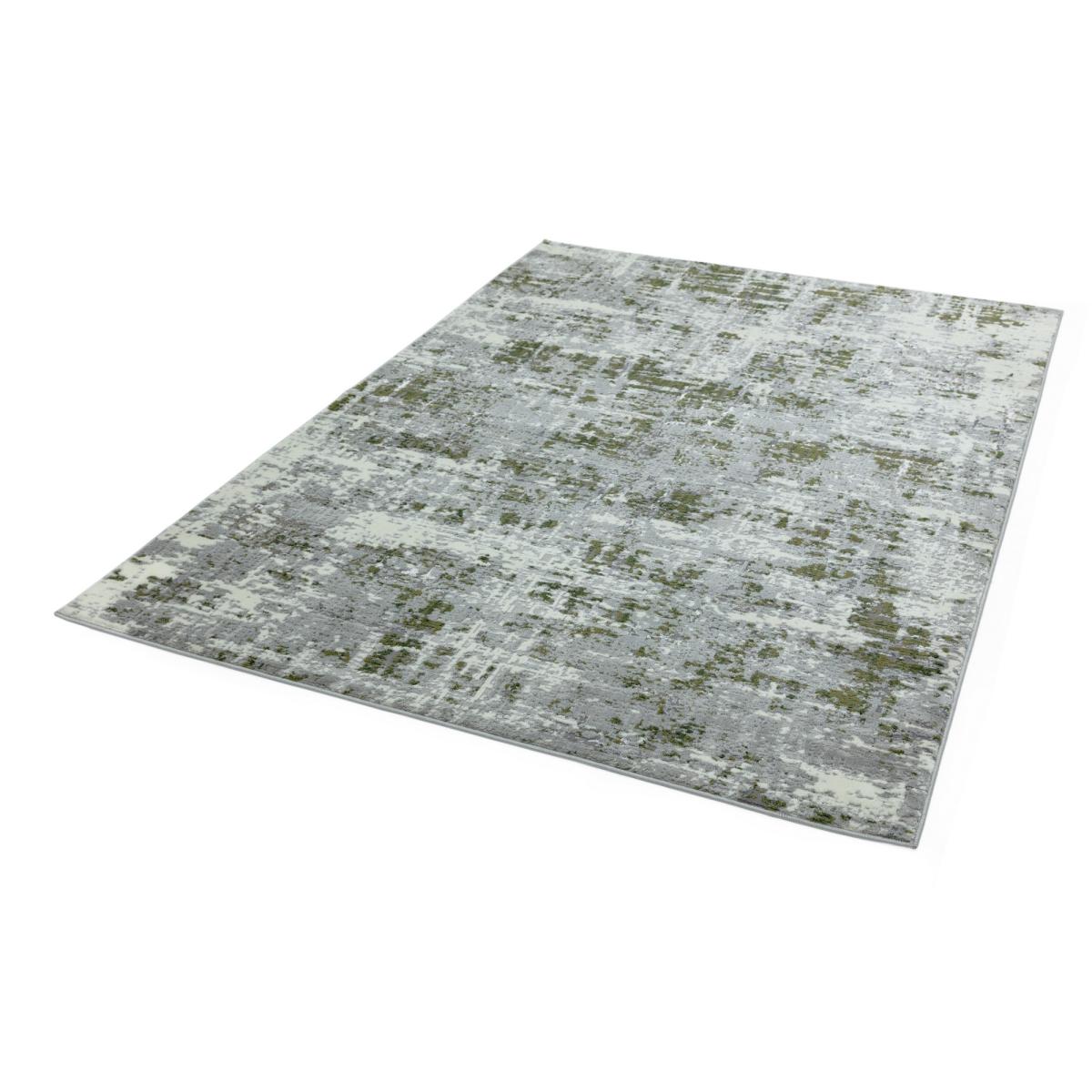 Orion Abstract Metallic Rugs in OR08 Green – image 2