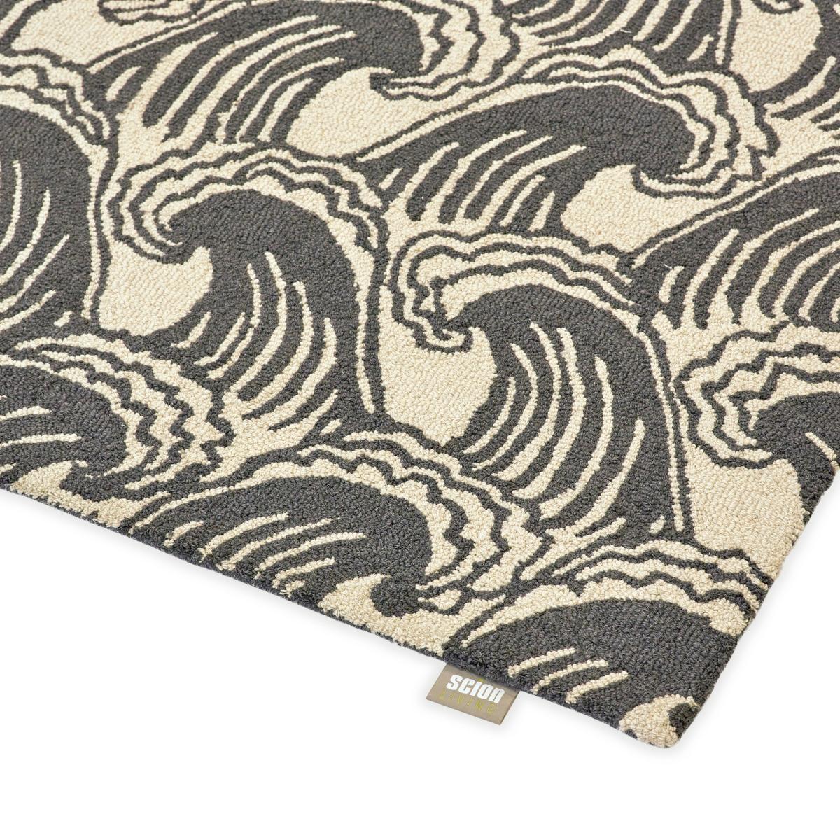 Ride The Wave 125605 Wool Rugs by Scion in Liquorice250x350cm – image 2