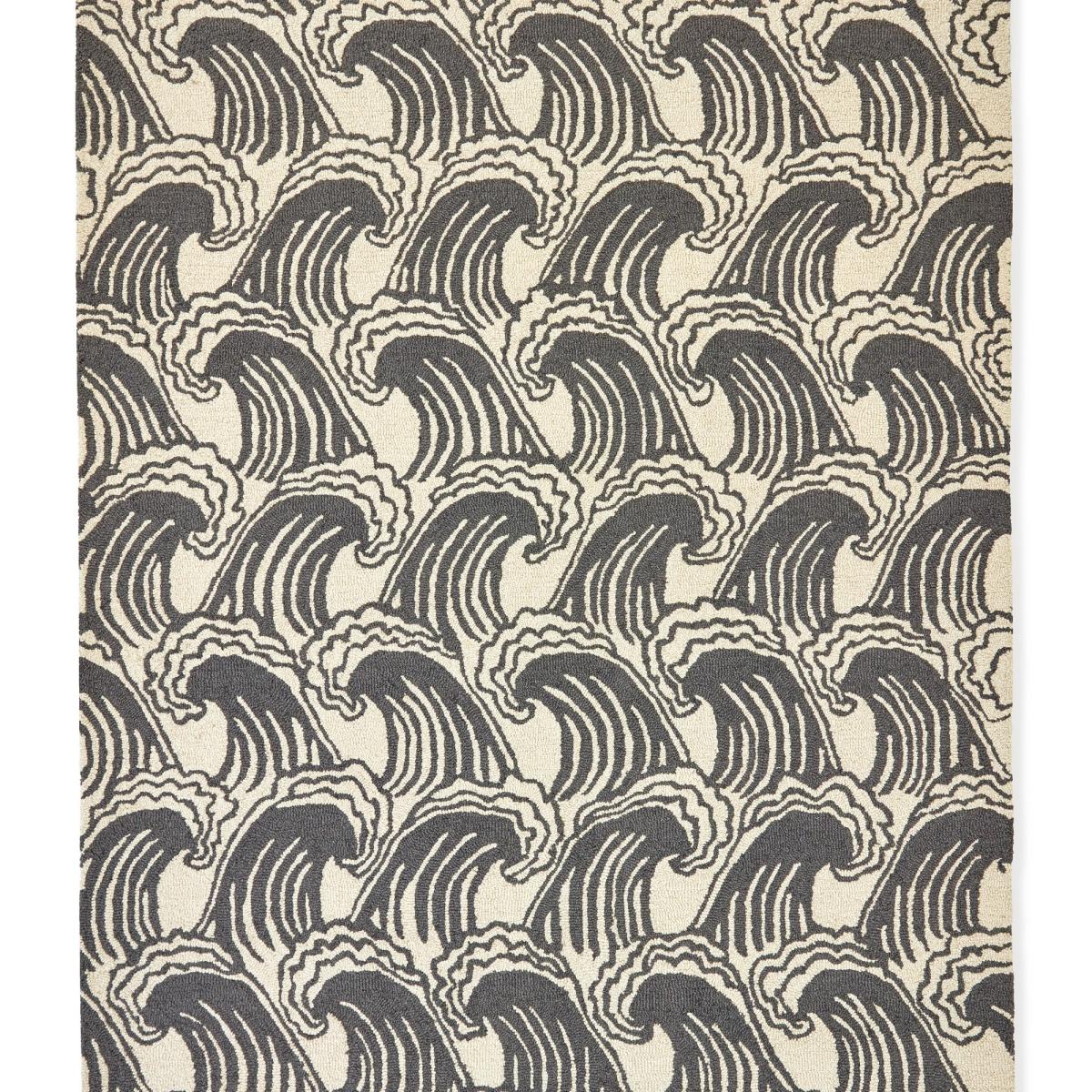 Ride The Wave 125605 Wool Rugs by Scion in Liquorice250x350cm – image 1
