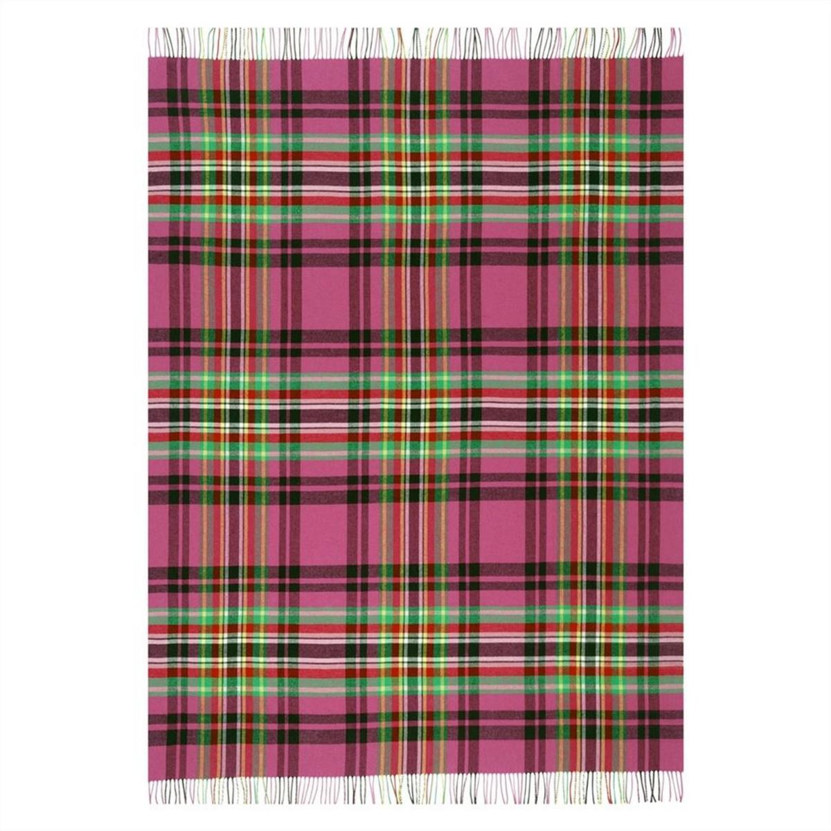 Chennai Fuchsia Tartan Woven Throw in Pink Multi by Designers Guild&nbsp;130x190cm – image 4