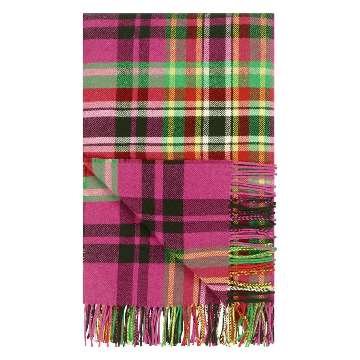 Chennai Fuchsia Tartan Woven Throw in Pink Multi by Designers Guild&nbsp;130x190cm – image 5