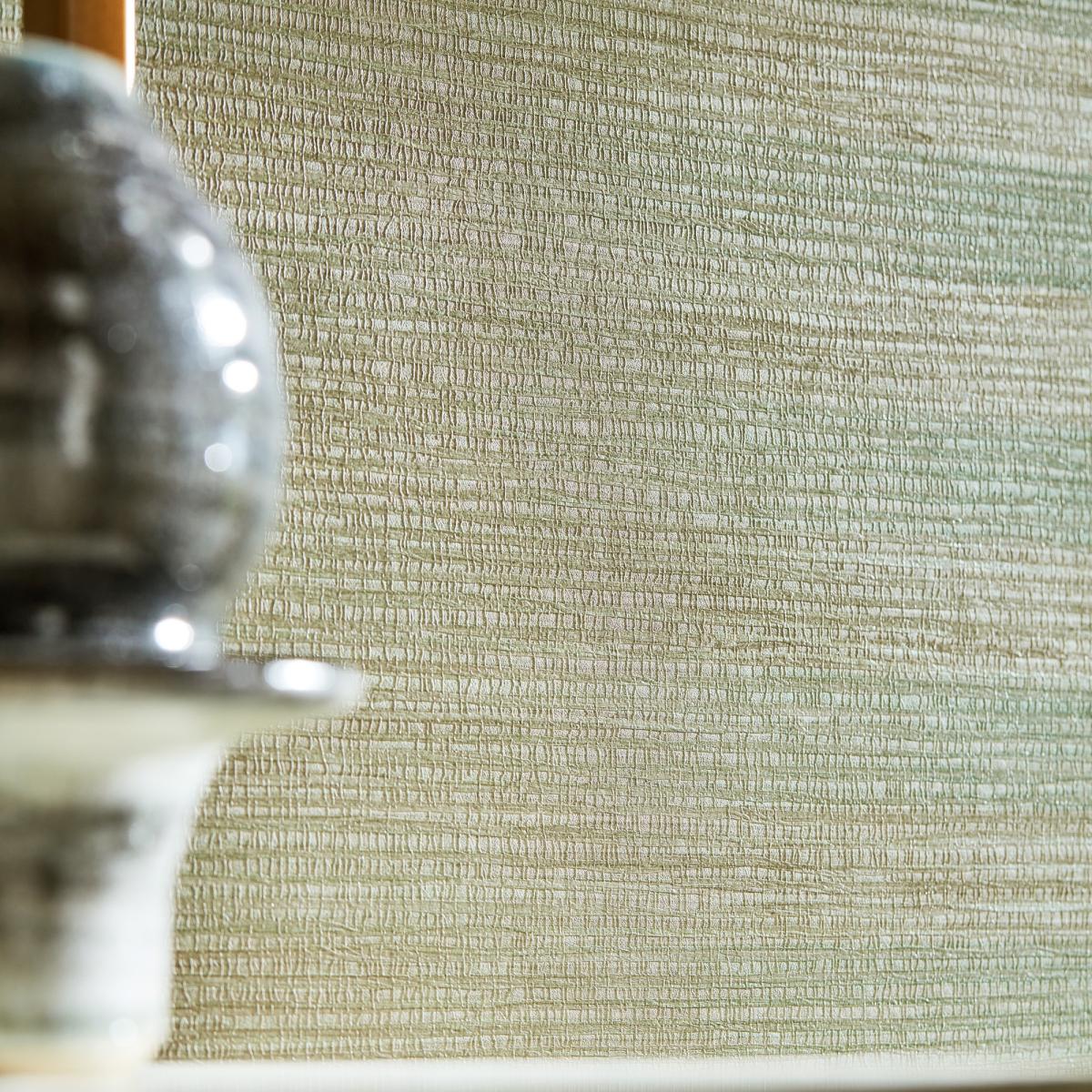 Kensington Grasscloth Wallpaper 313008 by Zoffany in Evergreen&nbsp;Roll – image 2