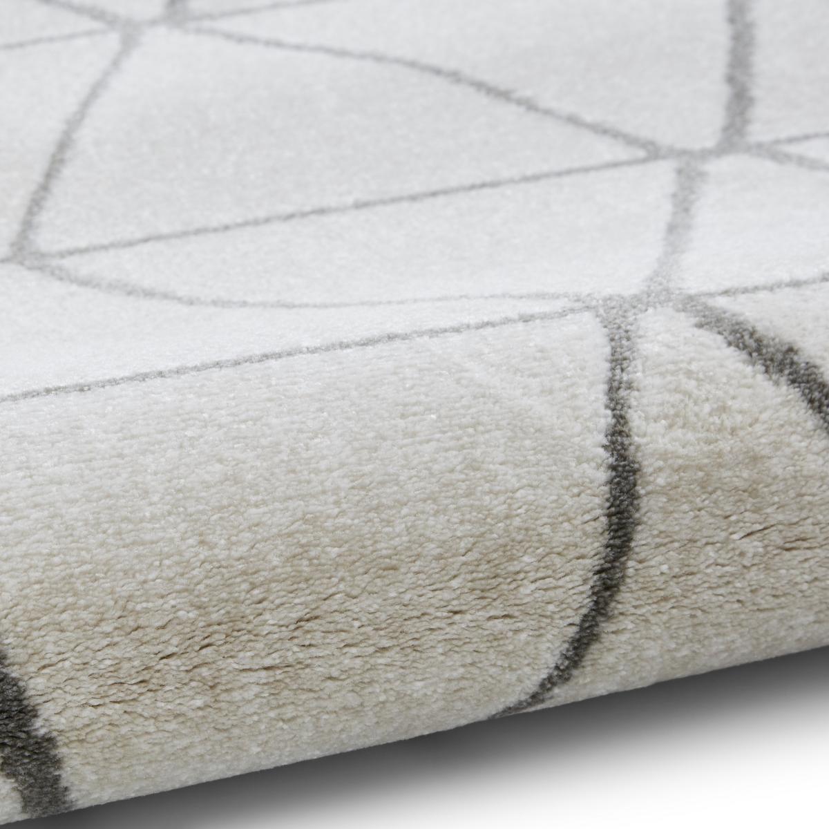 Aurora 54238 Geometric Soft Rugs in Light Beige Grey 120x170cm – image 5