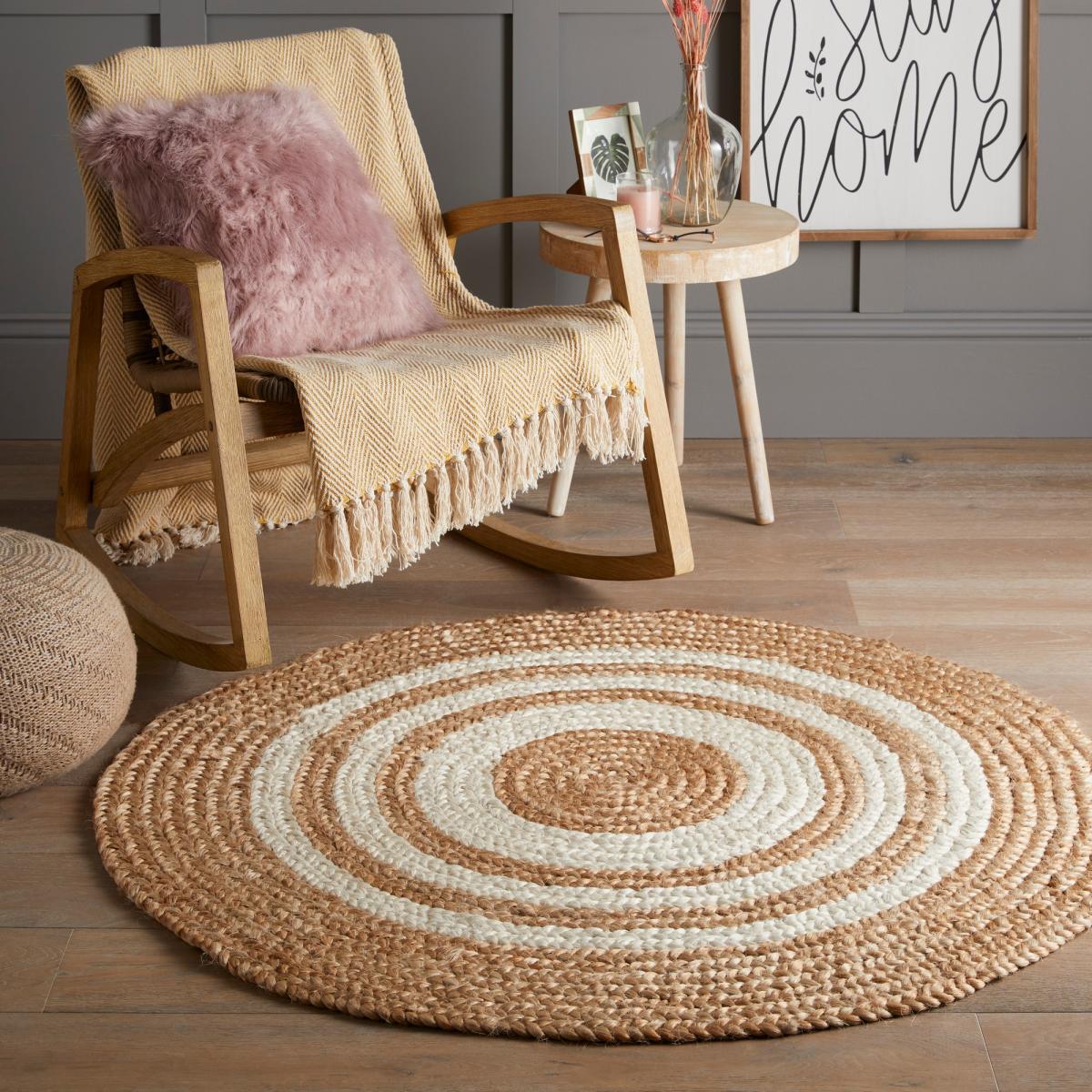 Altrincham Circular Round Jute Rugs in Naturelle 90x90cm – image 2