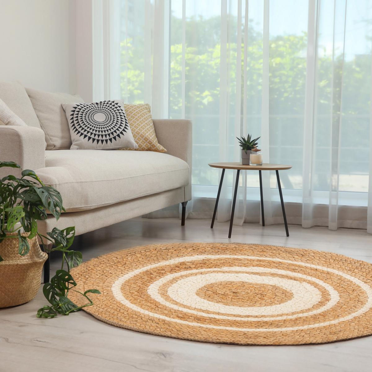 Altrincham Circular Round Jute Rugs in Naturelle 90x90cm – image 5