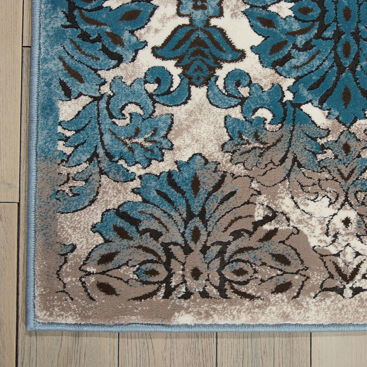Karma Rugs KRM05 in Ivory and Blue – image 2