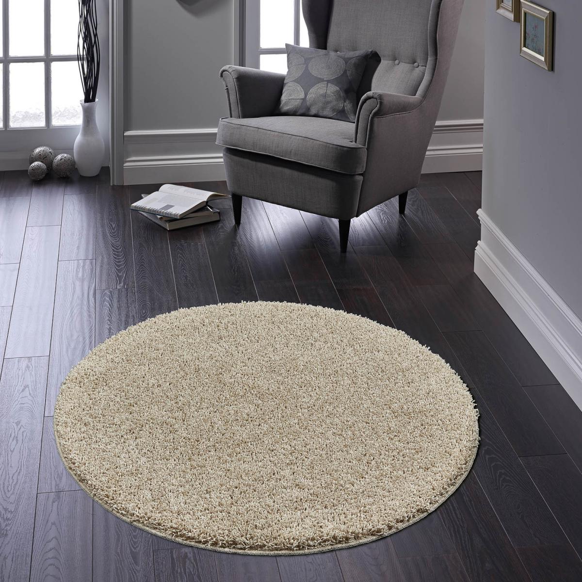 Buddy Washable Round Rugs in Stone – image 3