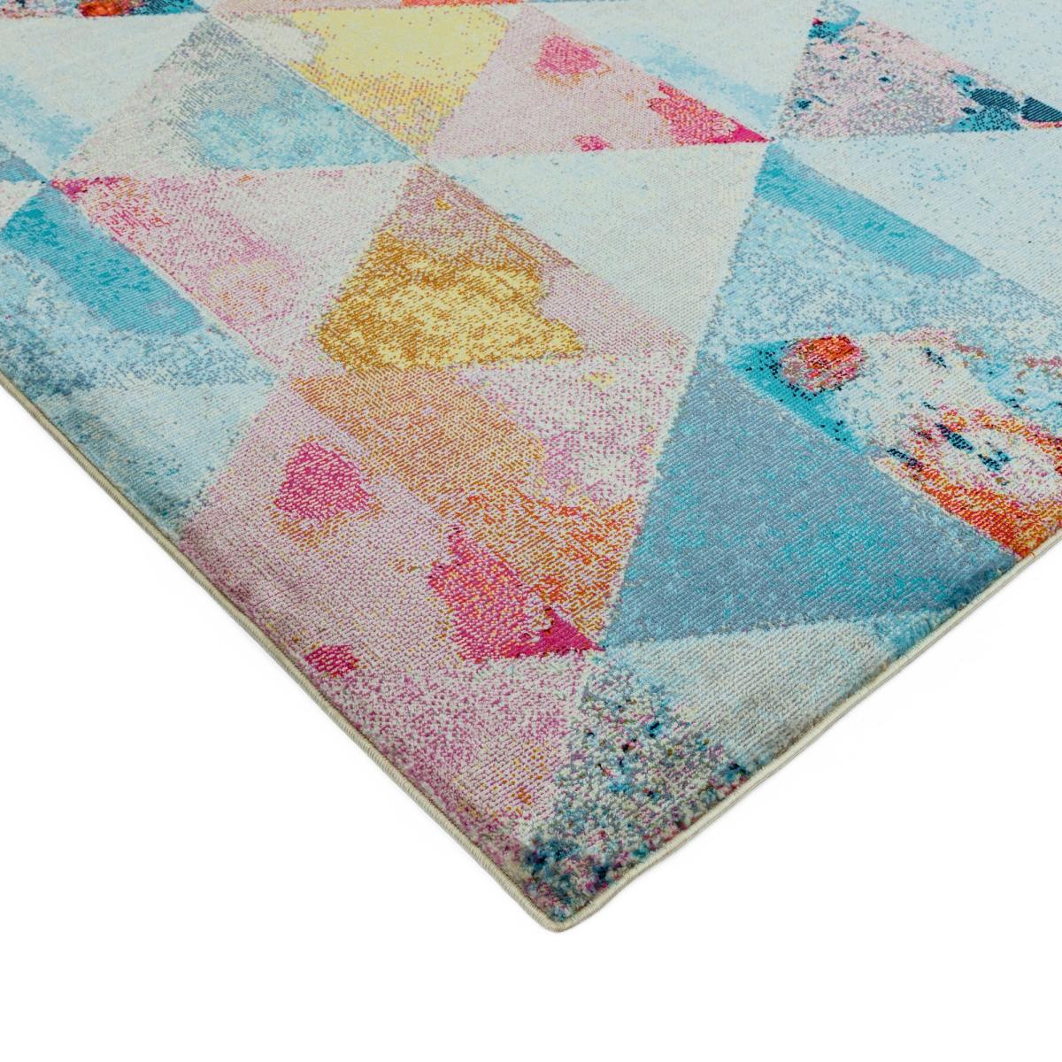 Amelie Triangles Abstract Rugs in AM03 Blue Multi – image 3