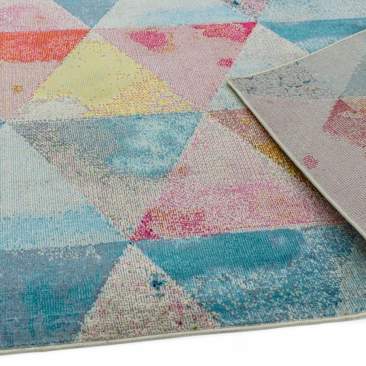 Amelie Triangles Abstract Rugs in AM03 Blue Multi – image 4