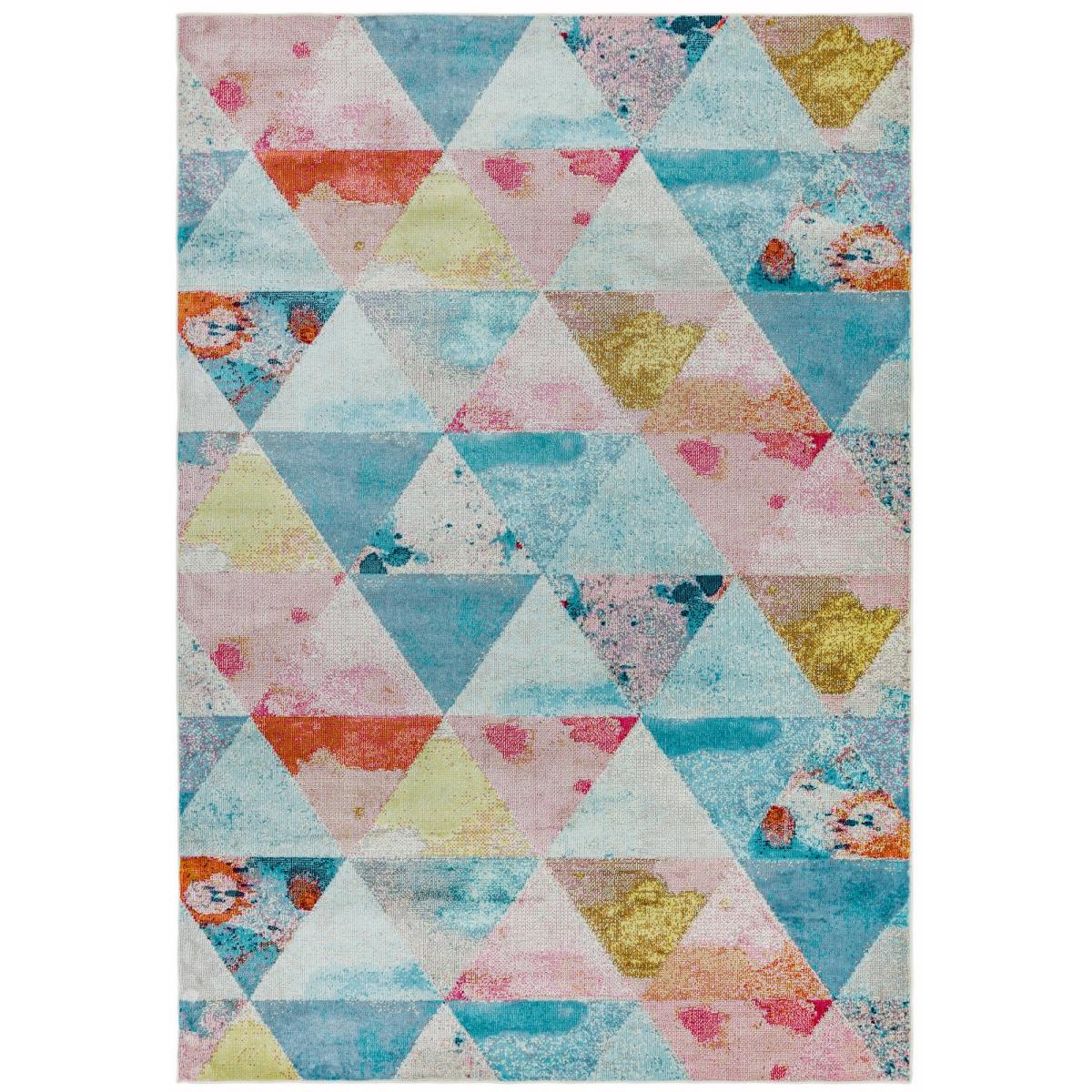 Amelie Triangles Abstract Rugs in AM03 Blue Multi – image 5