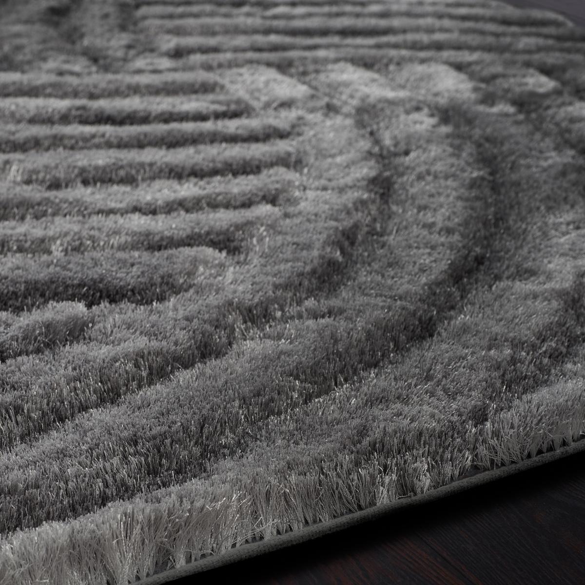 Dallas Carved Shaggy Rugs in Charcoal – image 2