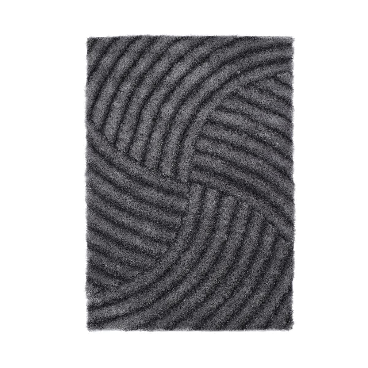 Dallas Carved Shaggy Rugs in Charcoal – image 3