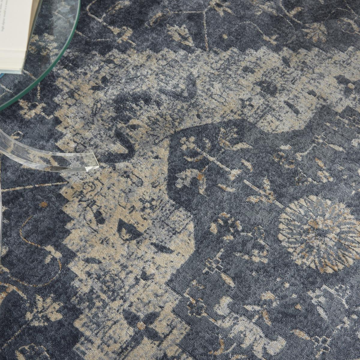 Malta Traditional Border Rugs MAI11 by Kathy Ireland in Navy 160x231cm – image 2