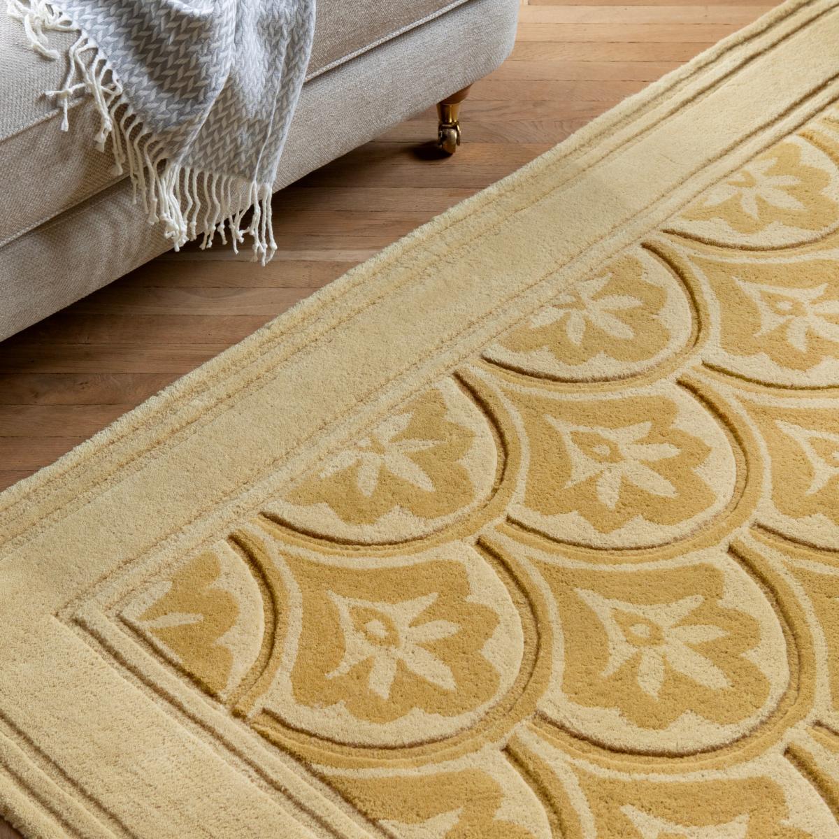 Catarina 080806 Wool Rug by Laura Ashley in Gold&nbsp;250x350cm – image 3