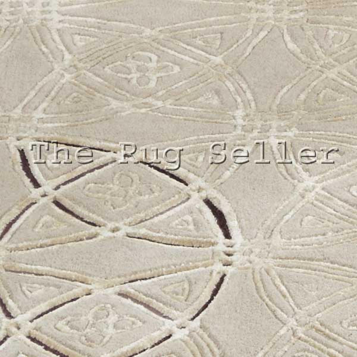 Unique Royal Geometric Wool Rugs in Beige Plum 150x240cm – image 3