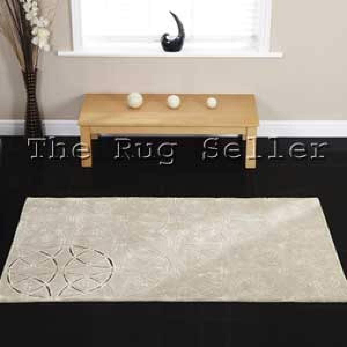 Unique Royal Geometric Wool Rugs in Beige Plum 150x240cm – image 4