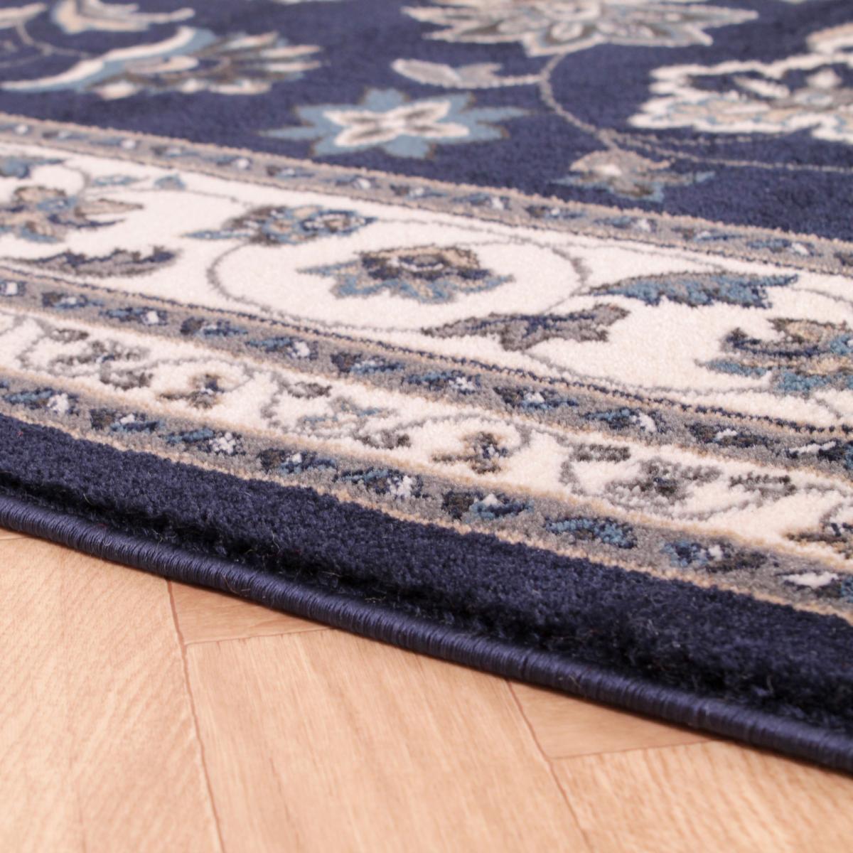 Sherborne Traditional Bordered Rugs in Navy Blue80x150cm – image 3