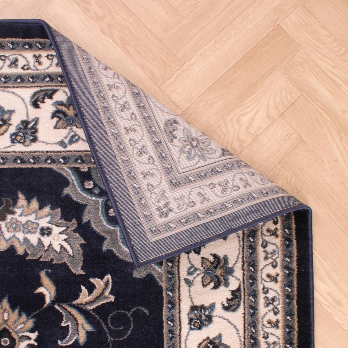 Sherborne Traditional Bordered Rugs in Navy Blue80x150cm – image 4