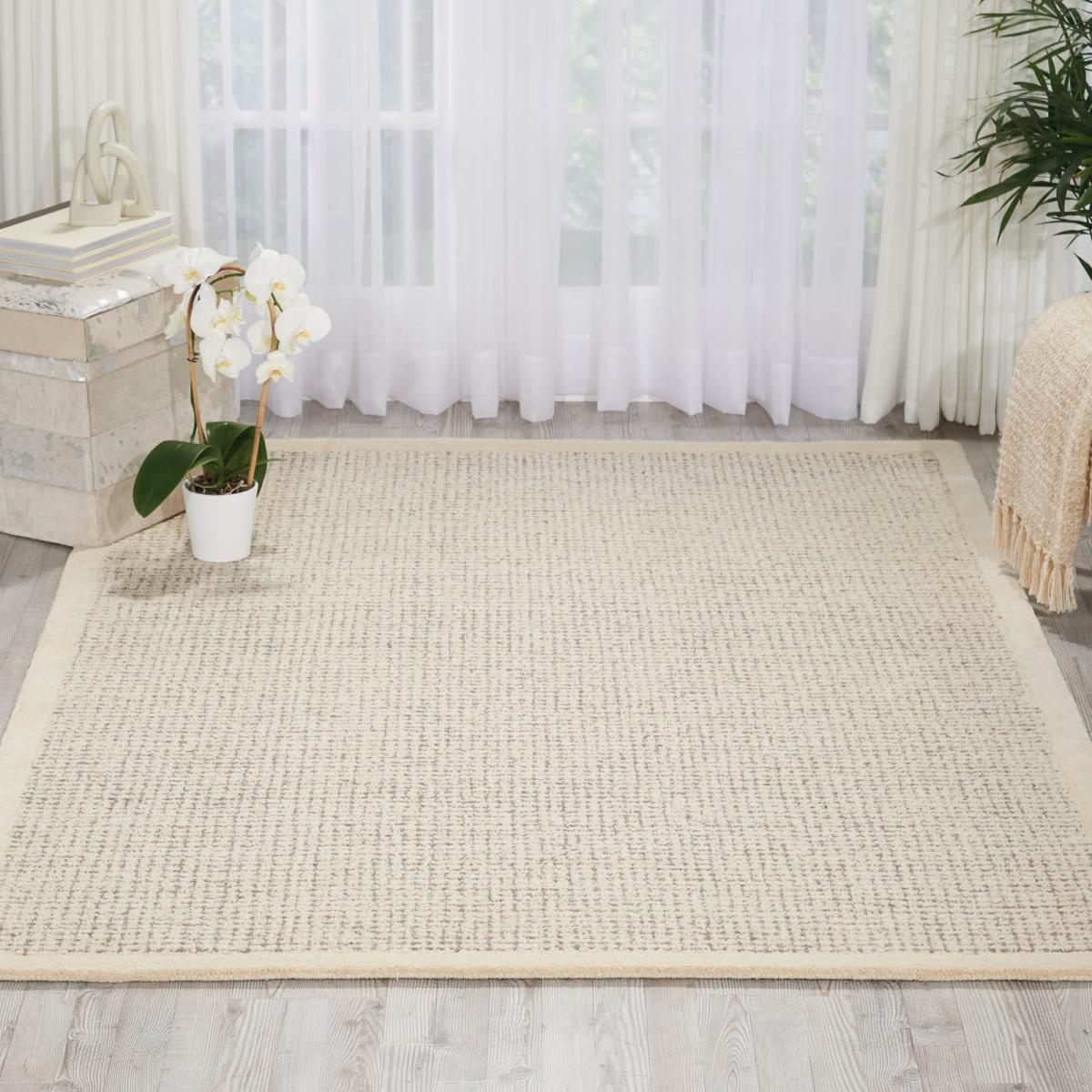 River Brook Rugs KI809 by Kathy Ireland in Ivory and Grey – image 1