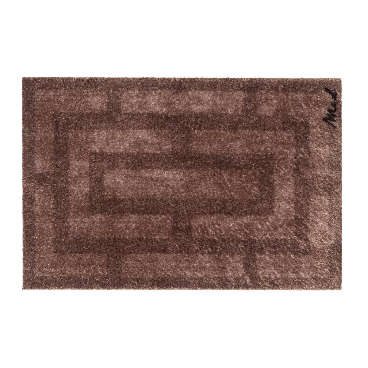 Winnie Geometric Washable Floor Mats in Brown