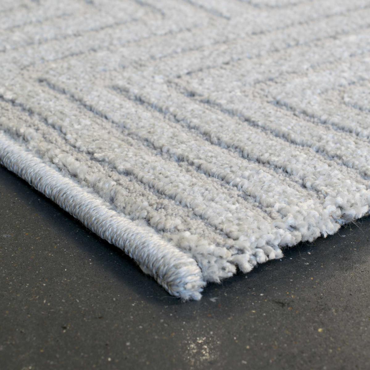 Geometric Modern Textured Rugs in 410009 2121 Light Beige&nbsp;200x290cm – image 2