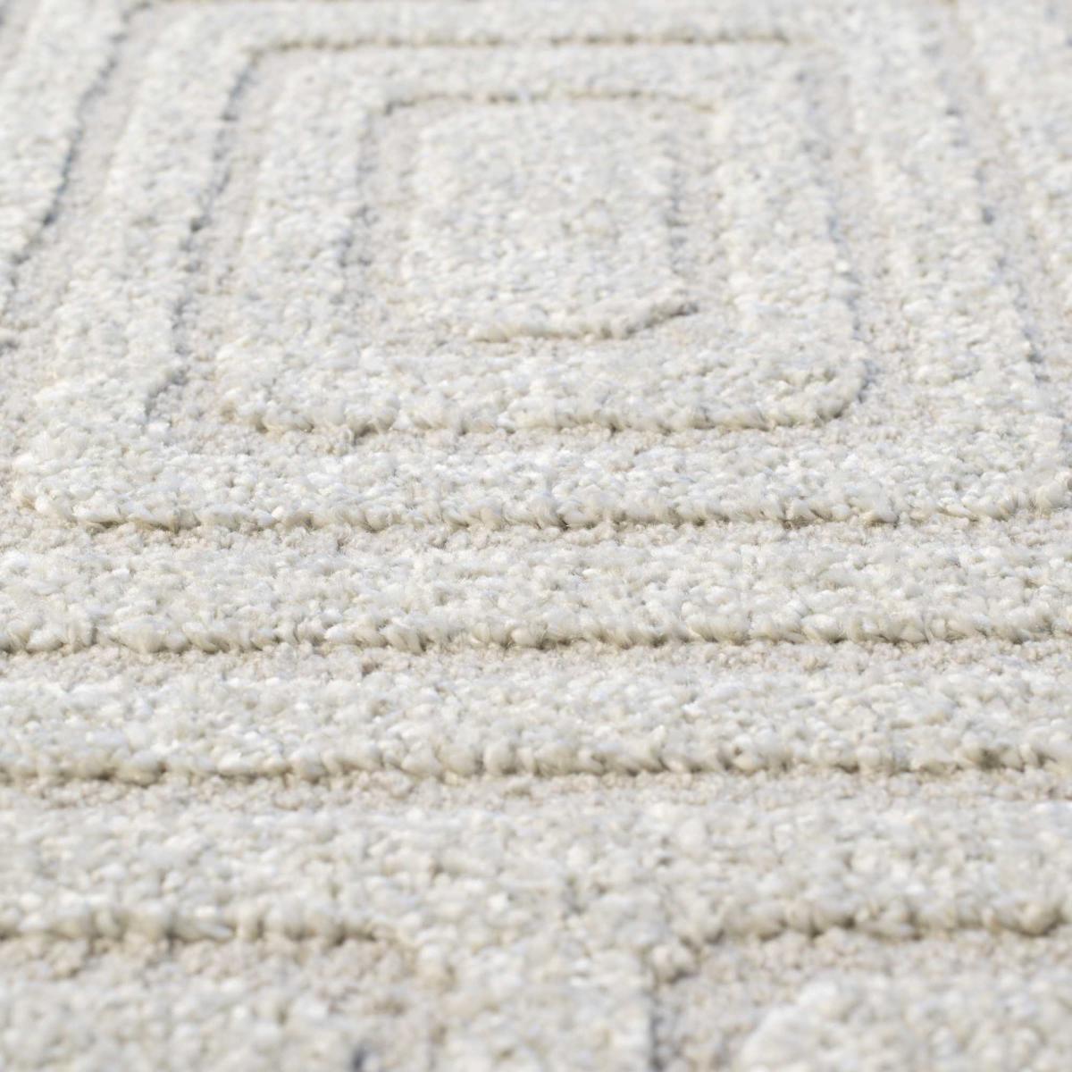 Geometric Modern Textured Rugs in 410009 2121 Light Beige&nbsp;200x290cm – image 3