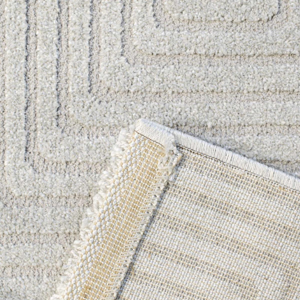 Geometric Modern Textured Rugs in 410009 2121 Light Beige&nbsp;200x290cm – image 4