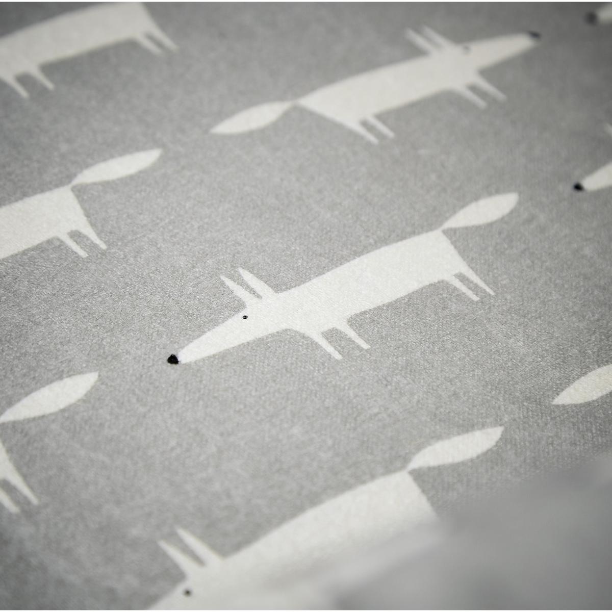 Mr Fox Brushed Cotton Fitted Sheet Scion in Silver Grey180x200cm – image 3