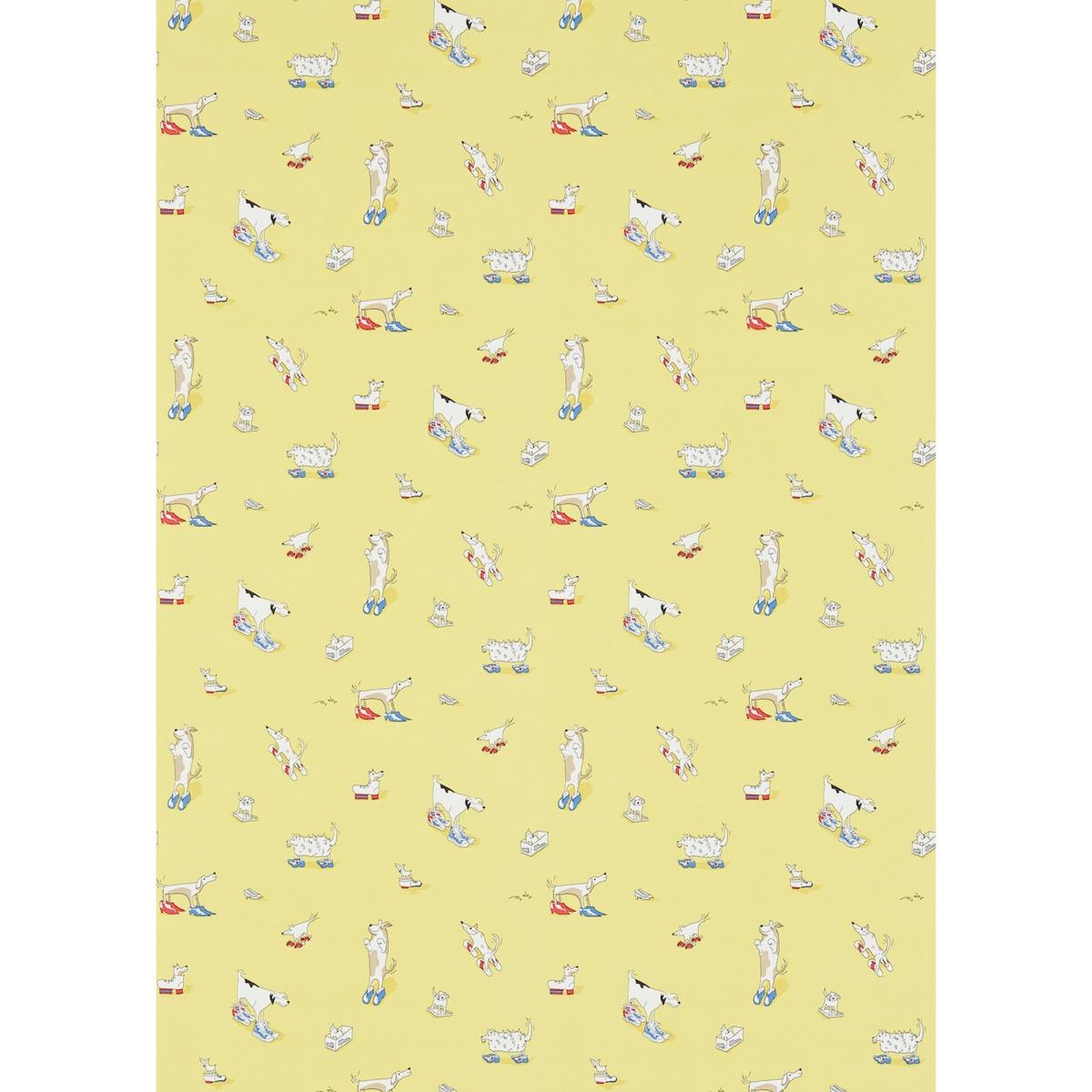Dogs in Clogs Wallpaper 214012 by Sanderson in Yellow&nbsp;Roll – image 4